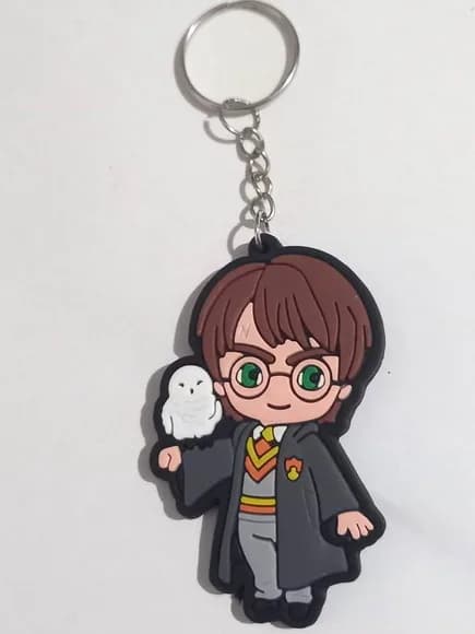 Chaveiro Harry Potter Emborrachado - 4 Peças