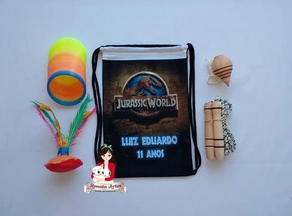 Mochila Boa Infância Personalizada Tema Jurassic World
