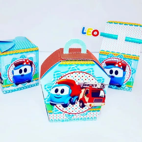 Kit 60 Lembrancinhas Léo e o Caminhão