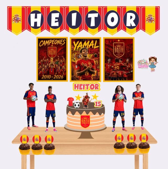 Kit Festa Só Um Bolinho ESPANHA - Decoração de Festa