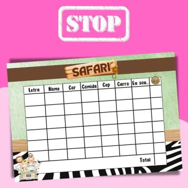 Jogo do Stop ( Conhecido Como Adedanha)
