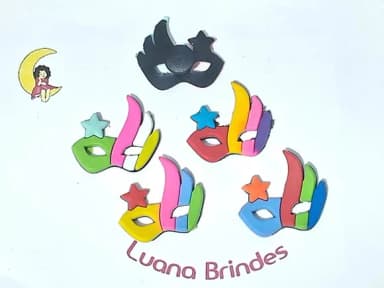 Pins para Sandália Mascara Carnaval Emborrachado 5 Peças