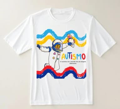 Camiseta Autismo Um Olhar Diferente para o Mundo!
