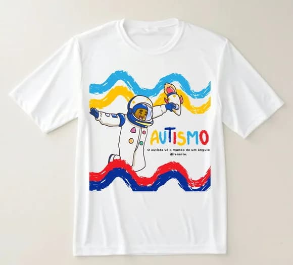 Camiseta Autismo Um Olhar Diferente para o Mundo!