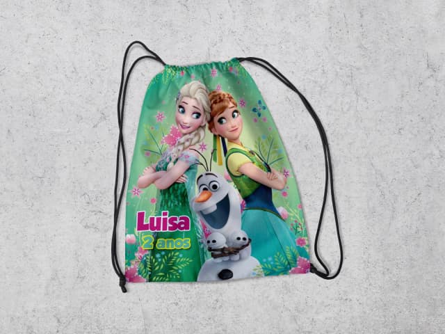 Mochilinha Personalizada para lembrancinhas Frozen e todos os temas