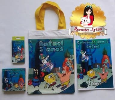 Kit Passatempo na Sacola Bob Esponja