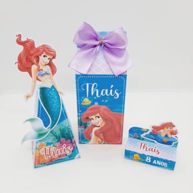 PEGUE E MONTE - Kit Festa ARIEL - Decoração de Festa - Caixinhas Personalizadas