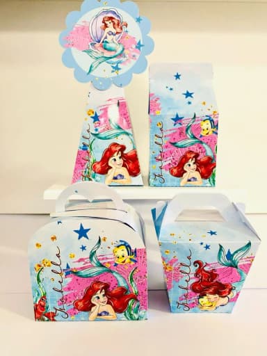 Kit lembrancinha Ariel Aquarelada