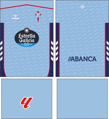 Arte Vetor Camisa Celta Vigo Local 2025-2026