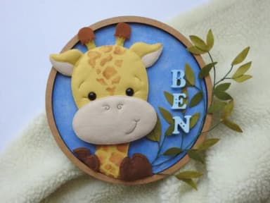 Porta Maternidade Tema Girafa - Quadro Decorativo Infantil