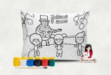Almofada com Tinta para Colorir Mundo Bita
