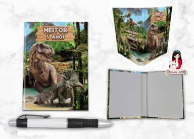 Bloquinho com Caneta Dinossauro
