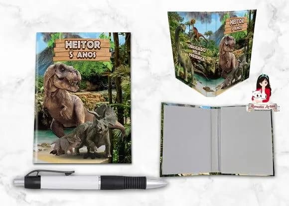 Bloquinho com Caneta Dinossauro