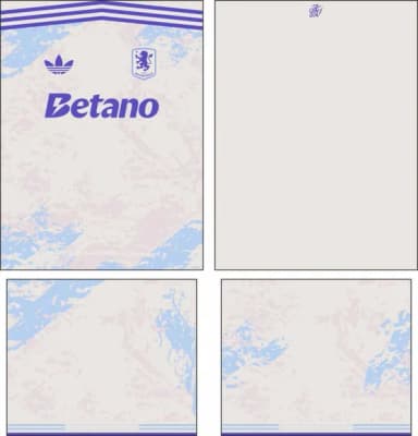 Arte Vetor Camisa Aston Villa Terceira 2025-2026