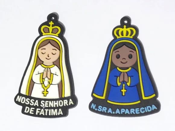 Pingente N.sra.aparecida e N.sra. de Fátima - 4 Unidades