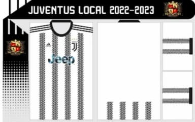 Vetor Da Camisa Da Juventus 2022/2023
