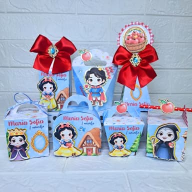 Kit Festa Luxo Personalizado (20 peças) - Branca de Neve (Fazemos todos os temas)
