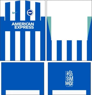 Arte Vetor Camisa Brighton Local 2025-2026
