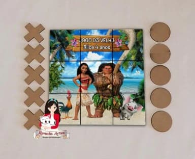 Jogo da Velha Personalizado Moana