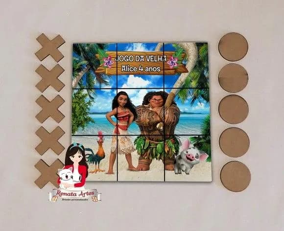 Jogo da Velha Personalizado Moana