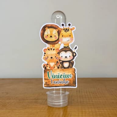 Apliques para Tubetes Personalizados SAFARI - Decoração de Festa | Lembrancinhas | Aniversário | Personalizados