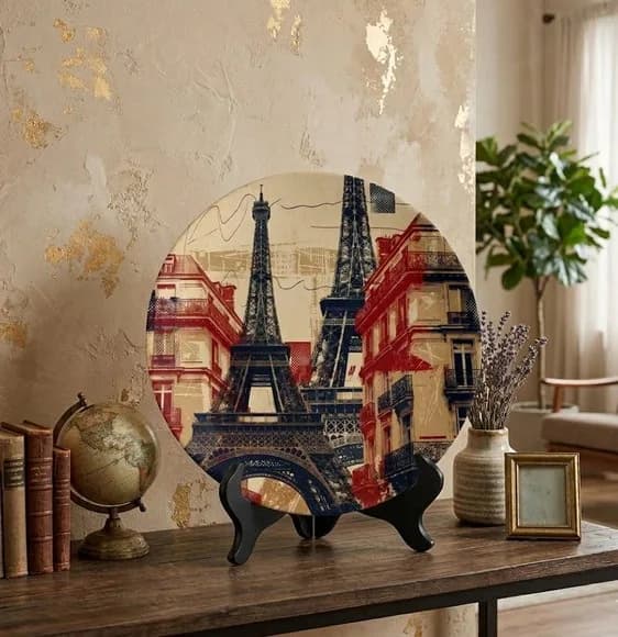 Prato Porcelana Paris 21cm - Torre Eiffel e Arquitetura