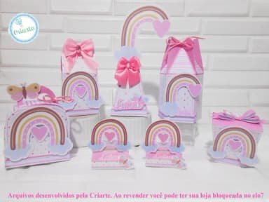Kit 30 Lembrancinhas - Arco Iris