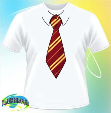 Camiseta Gravata Harry Potter Grifinória