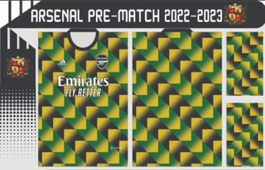 Vetor Camisa Do Arsenal Pré-jogo 2022-2023