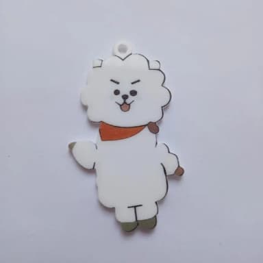 Pingente KPOP BTS RJ de Acrílico UV 5,5cm 4 Unidades