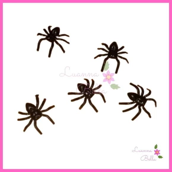 Aplique de aranha de Plástico - Pct c/20 Unidades
