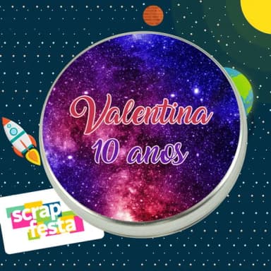 Latinha Personalizada Festa Espaço Galáxia