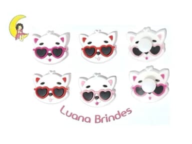 Aplique para Sandalia Gatinha de Oculos 6 Unidades
