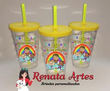 Copo com Canudo 500ml Dia das Crianças 2024