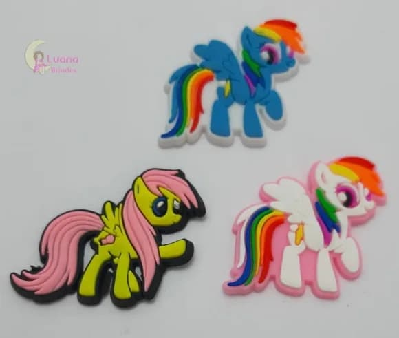 Apliques My Little Pony de Borracha Pct 6 Unidades
