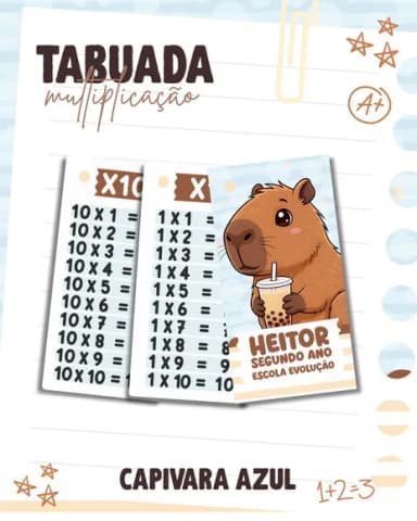 Chaveiro Tabuada Personalizada