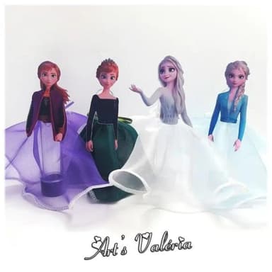 Tubete Frozen 2 Com Saia Organza Cristal - Valor Unitário