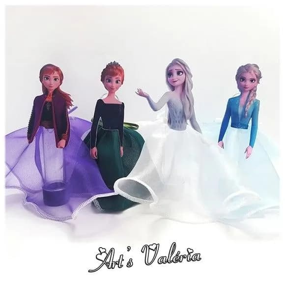 Tubete Frozen 2 Com Saia Organza Cristal - Valor Unitário
