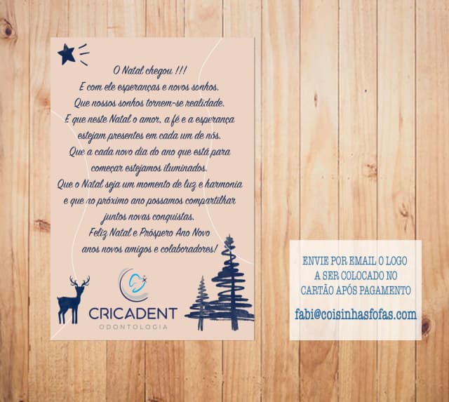 Cartão de Natal personalizado com logo empresa