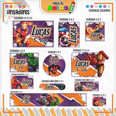 60 Etiquetas Escolares