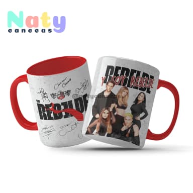Caneca Personalizada  RBD Alça Color
