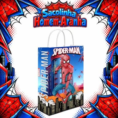 Arquivo de Corte SACOLINHA HOMEM ARANHA 04