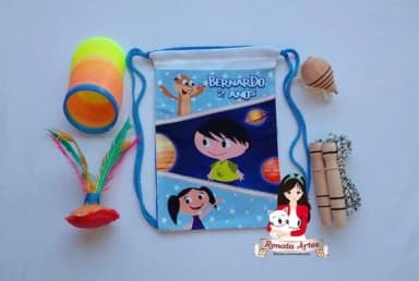 Mochila Boa Infância Personalizada Tema Show da Luna Azul