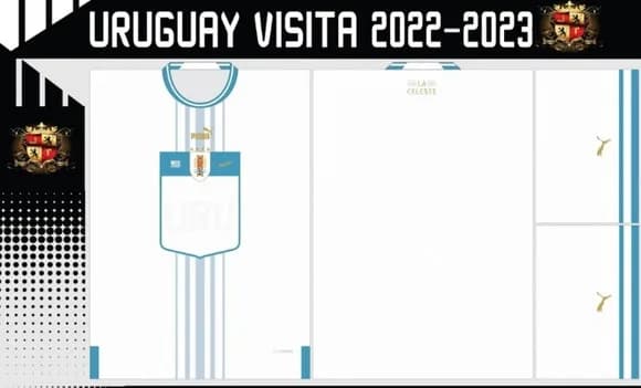 Vetor da Camisa Uruguay Visita 2022-2023