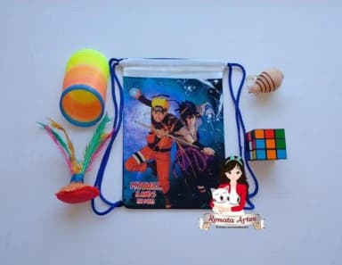 Mochila Brinquedos Retrô Tema Ninja Naruto