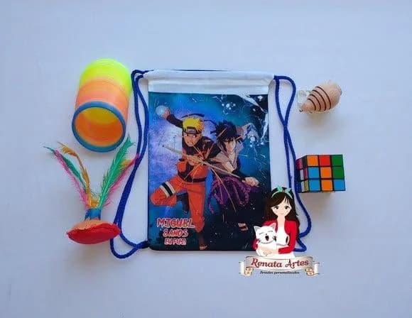 Mochila Brinquedos Retrô Tema Ninja Naruto