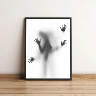 Quadro Sombra Assustadora Arte Minimalista 2710