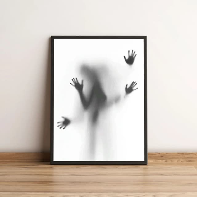 Quadro Sombra Assustadora Arte Minimalista 2710