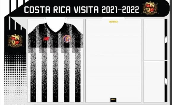 Vetor Da Camisa Costa Rica Visita 2021-2022