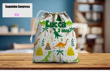 Saquinho Supresa para lembrancinhas  Dinossauros